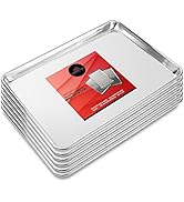 Last Confection 6 Cookie Baking Sheets 13" x 18" - Rimmed Aluminum Jelly Roll Trays - Half Sheet ...