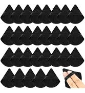 30PCS Triangle Powder Puff Face Makeup Sponge Soft Velour Face and Eye Sponge Applicator for Loos...
