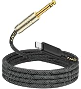 J&D USB C to 6.35 mm 1/4 inch TS Guitar Audio Cable, Audio Recording, Bass, Electronic Piano Micr...