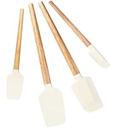 Silicone Spatula Set, Food Grade Rubber Spatula-4 Piece Nonstick Rubber Spatulas, Spoonula, Jar S...