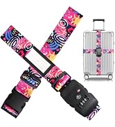 Gutsdoor TSA Approved Luggage Strap for Suitcase Travel Belt with TSA Lock Colorful Adjustable Cr...