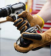 leather impact work gloves