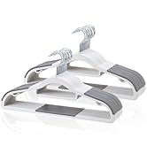 Tonswachic Pack of 30 Clothes Hangers, Space Saving Plastic Hangers, Non-Slip, 0.2 Inches Slim, 3...