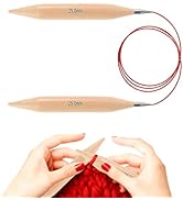 Yarniss Jumbo Circular Knitting Needles with Cable 39”, Beech Wood Round Knitting Needle 25.0mm