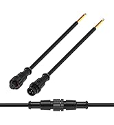 BTF-LIGHTING 3 Pin Electrical Metal nut Connector 18AWG IP67 Male Female Connector 7.87in/20cm Ex...