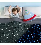 LUXEAR Cooling Blanket, Glow in the Dark Blanket Star Cosmic Cool Blanket for Boys Girls Gift Coo...