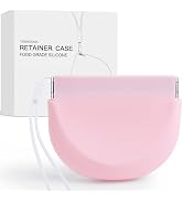 YNSHOUNA Retainer Case, Silicone Squeeze Top Retainer Holder with Lanyard, Slim Cute Aligner Case...