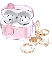 (with Lock) Clear Case Compatible for Cute Apple Airpods Pro 1/2 Cases Women, VISOOM TPU Transpar...