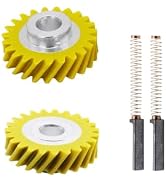 ZLLITONS W10112253 Mixer Worm Replacement W10380496 Carbon Brushes Gear for Whirlpool & KitchenAi...