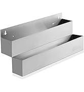 GRIDMANN 22-inch Double Tier Speed Rail - Stainless Steel Liquor Bottle Holder Rack for Bars