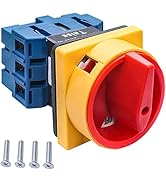 Taiss Changeover Switch 2 Position Selector Switch 3 Phase Rotary Switch 40A 690V Universal Latch...