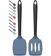 Coukre 2 Pack Silicone Spatula Set, High Heat Resistant, BPA Free Kitchen Spatula, Solid & Slotte...