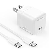 TECKNET USB C Charger Block, Mini Foldable Plug Charger Fast Charging 30W PD Wall Charger with 5F...