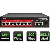 STEAMEMO 8-Port Managed PoE Switch, Easy Smart Managed, Plug and Play, Support Vlan, PoE Schedule...