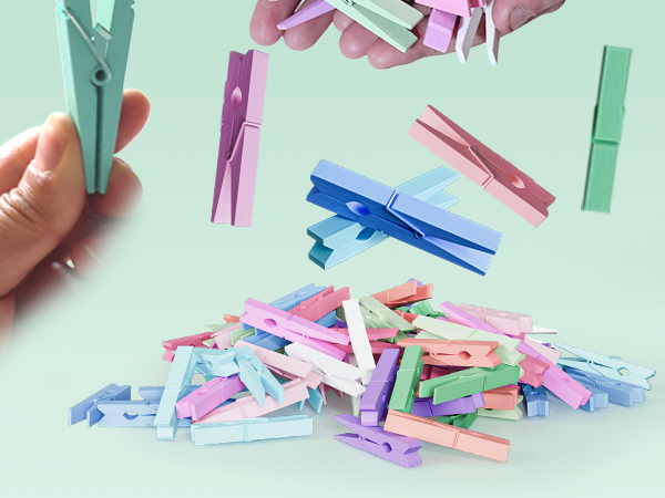 colored clothes pins