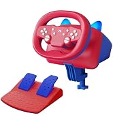DOYO Gaming Steering Wheel with Pedals, 270 Degree Racing Wheel with Dual-Vibration Motors, Wirel...