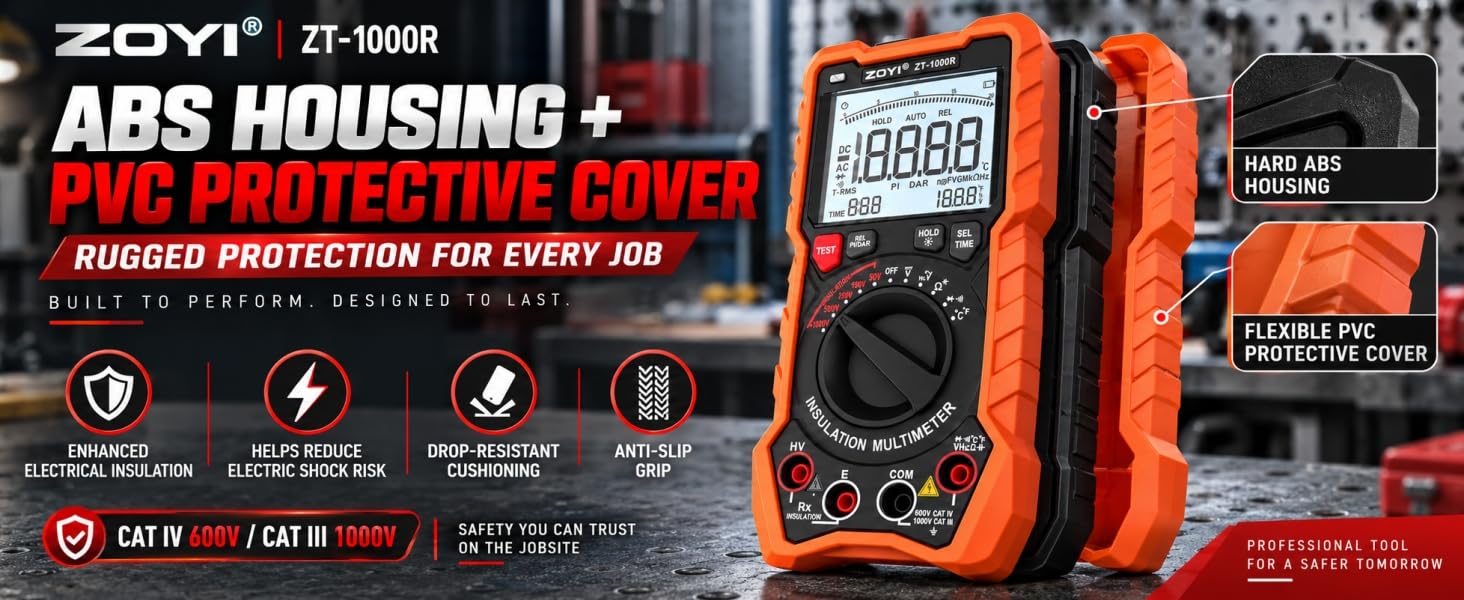 2 in 1 19999 Counts Multimeter Megohmmeter Insulation Resistance Tester