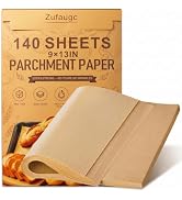 140 Pcs Parchment Paper Sheets 9x13 In, Precut Parchment Paper for Baking | Non-Stick Unbleached ...