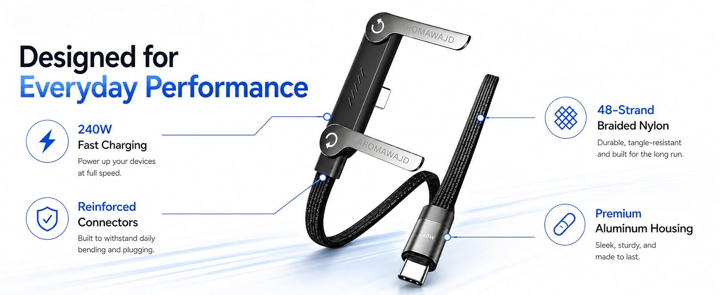 240w Braided Fast Charge Cable