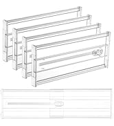 Vtopmart 4 Pack 6" Tall Upgrade Drawer Dividers for Big and Deep Drawer, 12.8"-22.3" Adjustable E...
