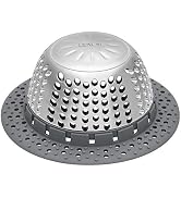 LEKEYE Drain Hair Catcher/Bathtub Drain Cover/Drain Protector for Pop-Up & Regular Drains(Patente...