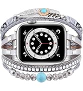 VISOOM Beaded Boho Bracelet for Apple Watch Band 42mm 41mm 40mm 38mm Series 10/9/8/7/SE Series 6/...