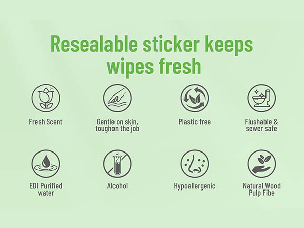 Mini Flushable Wipes