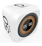 Rotating Cube Visual Pomodoro Timer 5, 25, 10 50 Minutes Preset + Custom Countdown, Rechargeable ...