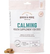 Rocco & Roxie Calming Chews for Dogs, Dog Anxiety Relief for Separation & Stress, Sleep Aid with ...