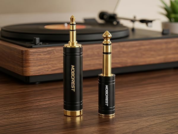 3.5mm to 1/4'' Stereo Audio Adapter, 3.5mm to 1/4'' (6.35mm) Headphone Adapter
