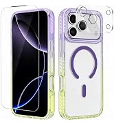 Vearstie Clear Case for iPhone 17 Pro Max, Gradient Anti-Yellow Shockproof | Replaceable lanyard ...