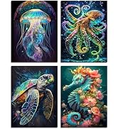 Muzagroo Art 5D Diamond Painting Kits for Adults, DIY Diamond Art Kits for Beginners, Turtle Diam...