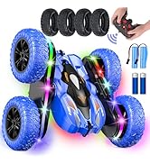 Wedopro Remote Control Car for Kids, 2.4GHz 4WD Stunt RC Car with Double-Sided 360° Flips, Rechar...