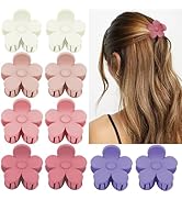 ATODEN Small Hair Clips Pink Flower Hair Clips Claw Clips for Thin Hair 10Pcs Claw Clips for Hair...