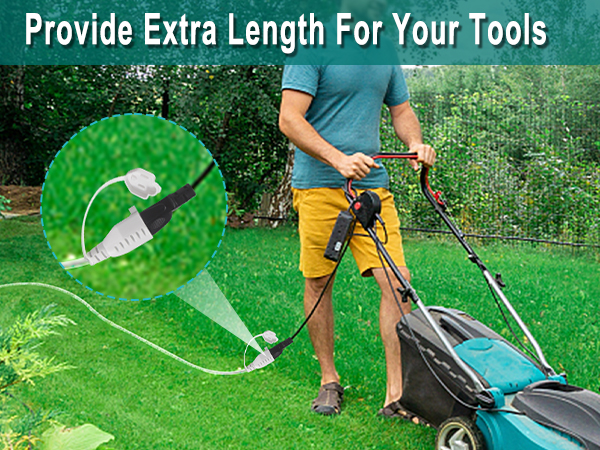 White Outdoor Extension Cord - SJTW 16AWG Weatherproof Grounded 3Prong Extension Cord