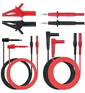 AUTOUTLET 8Pcs Multimeter Electronic Test Lead & Banana Plug Alligator Clip Probes Kits