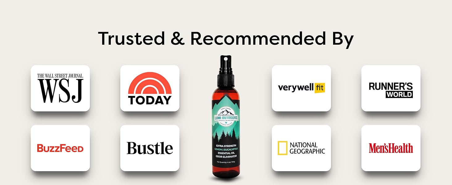 Lumi Outdoors Shoe Deodorizer Spray Shoe Smell Scent and Odor Remover