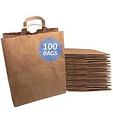 Reli. Paper Grocery Bags w/ Handles (100 Pcs, Bulk)(12