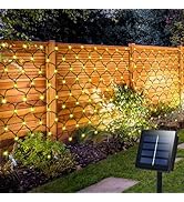 echosari Solar Net Lights Outdoor, 100 LED 5Ft x 5Ft Bush Net Light Outdoor Mesh Lights Auto On/O...