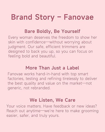 Fanovae brand story Bikini Trimmer for Women 2025
