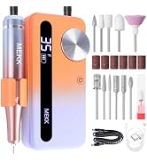 MEKK Professional Nail Drill Machine Cordless Nail Drill 35000RPM Nail Drill for Acrylic Nails,Re...