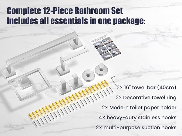 bathroom accessory set