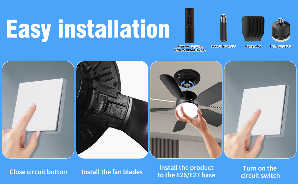 light socket fan small ceiling fan with light bedroom ceiling fan socket fan light with remote