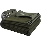 AlphaBeing Waterproof Outdoor Blanket with Merino Wool, Extra Thick Warm, Windproof, Packable Sta...