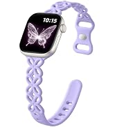 DaQin Slim Silicone Band for Apple Watch Bands for Women 40mm 38mm 41mm 42mm 44mm 45mm 49mm, Cute...