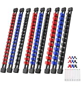 Reniteco 9-Piece Socket Organizer Set - 1/4-Inch x 48 Clips, 3/8-Inch x 45 Clips, 1/2-Inch x 36 C...