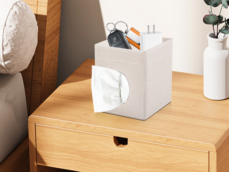Tissue Box Holder with Tray