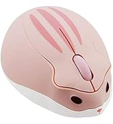 2.4GHz Wireless Mouse Cute Hamster Shape Less Noice Portable Mobile Optical 1200DPI USB Mice Cord...