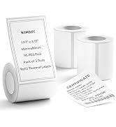 NIIMBOT 3 Rolls Set Label Tape for B1/B21/B3S Label Printer, 1.97" x 3.15" (50x80mm) Waterproof T...