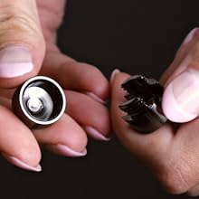 screw apart to place cable
